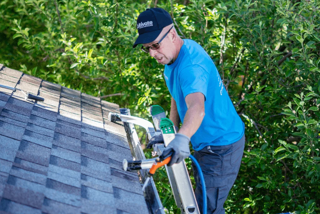 Pressure Wash Gutter Cleaning