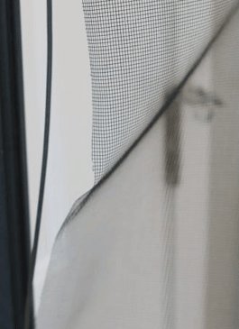 a loose and broken screen