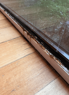 rusted screen frame