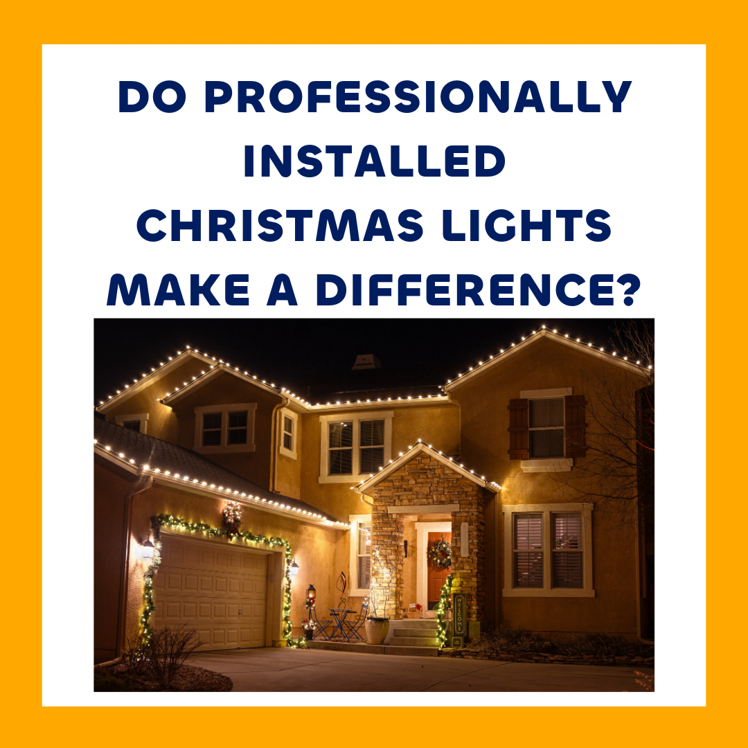 Christmas lights that have been professional installed on a home