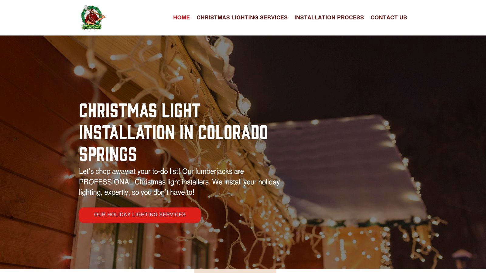 Lumberjack Holiday Lighting