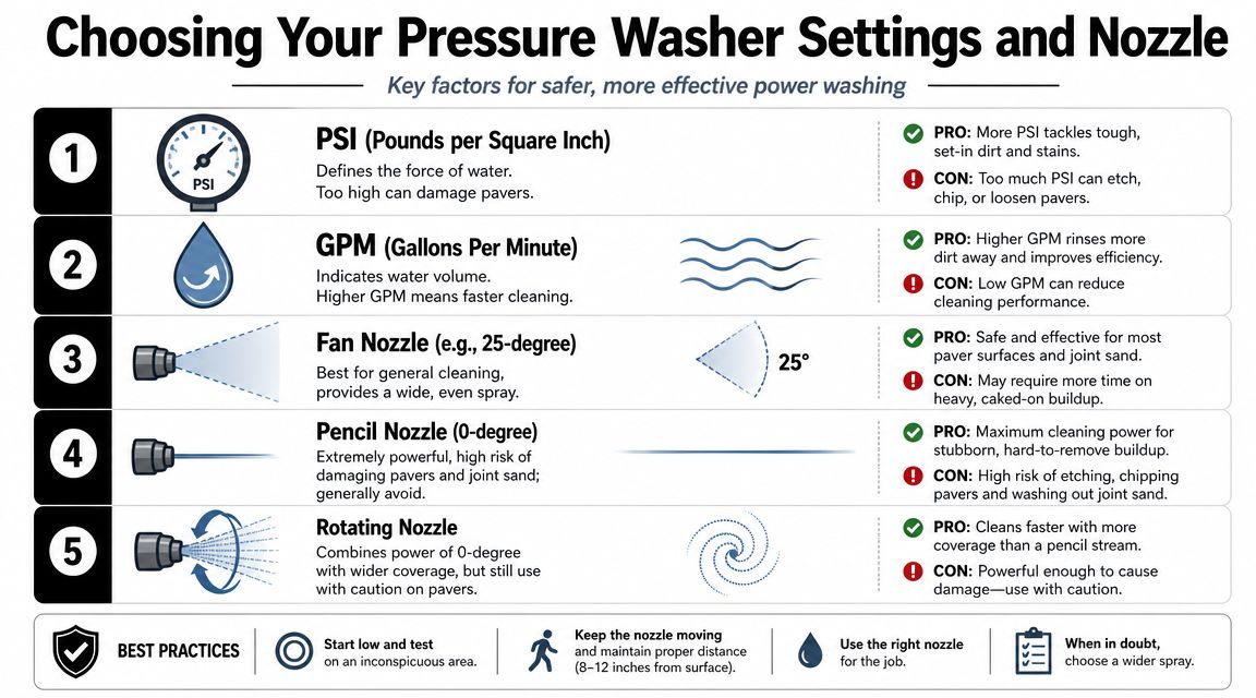 Choosing Your Pressure Washer Settings and Nozzle