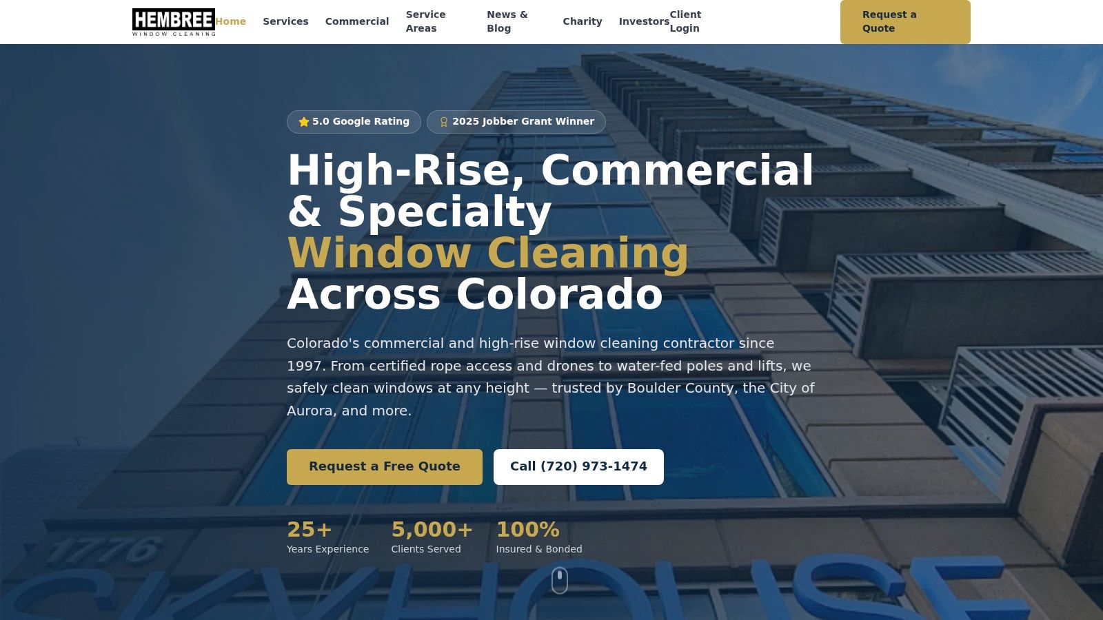 Hembree Window Cleaning on the Front Range